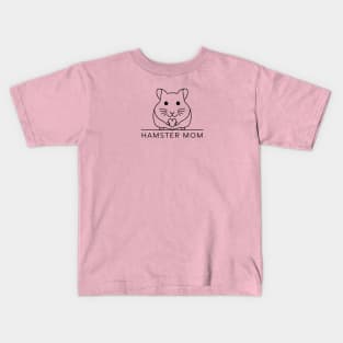 Hamster Mom Line Art Kids T-Shirt